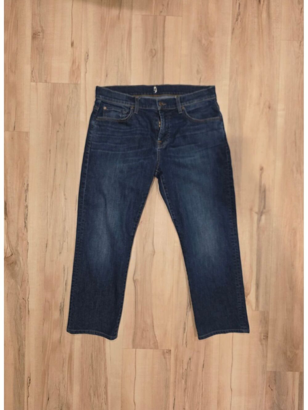7 For All Mankind Men's Dark Blue Denim Jeans Size 34